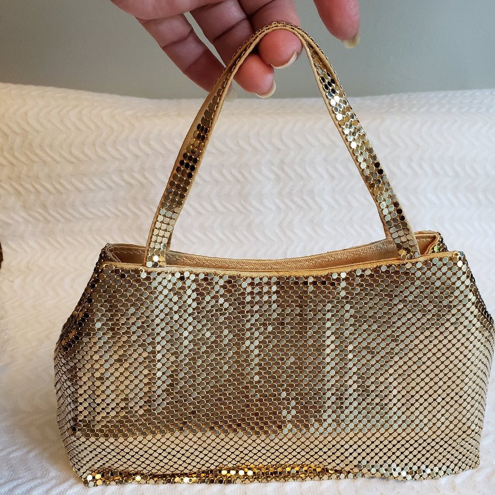 Indeed - evening top handle purse - Gold mesh
